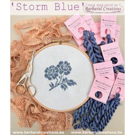 Hand dyed cotton perle 8 - Storm Blue