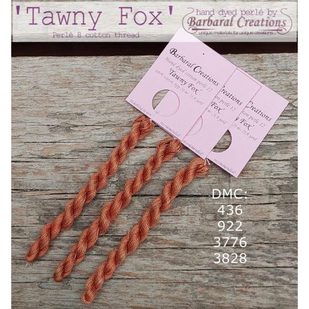 Hand dyed cotton perle 8 - Tawny Fox