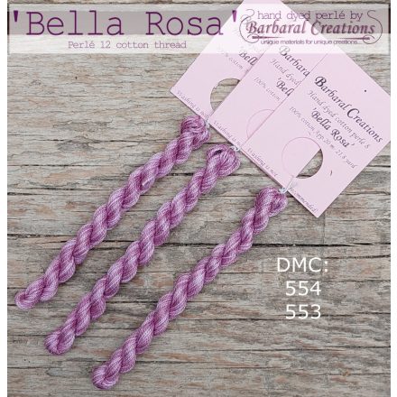 Hand dyed cotton perle 12 - Bella Rosa