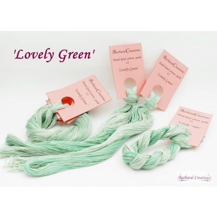 Hand dyed cotton perle 12 - Lovely Green 