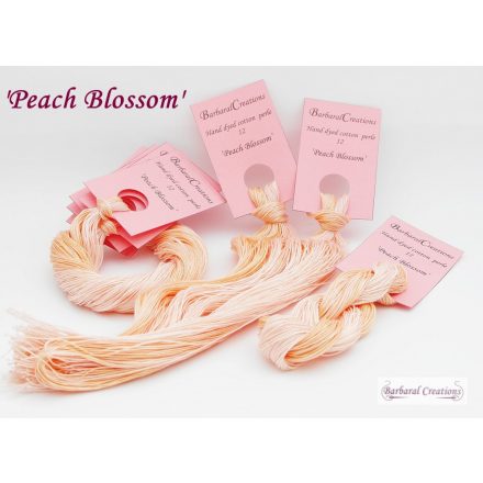 Hand dyed cotton perle 12 - Peach Blossom