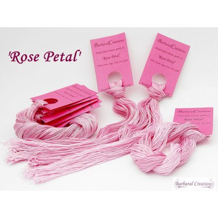 Hand dyed cotton perle 12 - Rose Petal