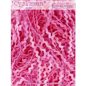 Hand dyed cotton rick-rack, 8 mm wide - Cyclamen