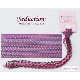Hand dyed cotton rick-rack, 8 mm wide - Seduction