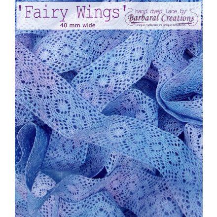 Hand dyed cotton lace 40 mm wide - Fairy Wings