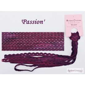 Hand dyed cotton lace 9 mm wide - Passion