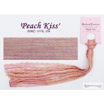 Hand dyed cotton lace 11 mm wide - Peach Kiss