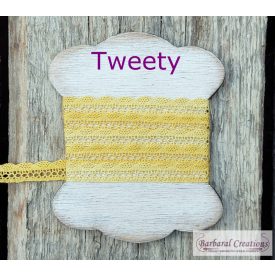 Hand dyed cotton lace 11 mm wide - Tweety