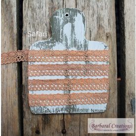 Hand dyed cotton lace 15 mm wide - Safari