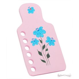    Hand made, hand painted thread keeper - 'Blue Flowers'