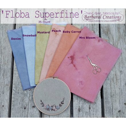 Hand dyed Floba Superfine 35 count - Snowball fat quarter