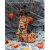 Halloween stocking - cross stitch pattern, primitive cross stitch design - paper chart