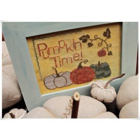   Pumpkin time - cross stitch pattern, primitive cross stitch design - paper chart